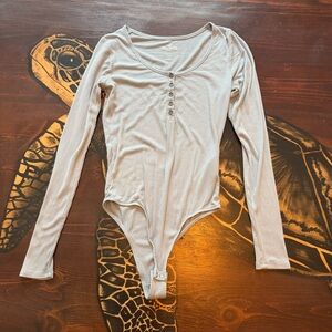 Hollister Blue Long Sleeve Bodysuit